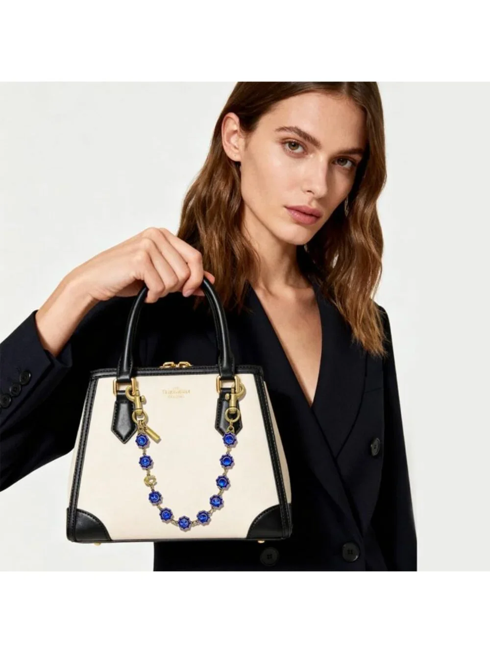 Stylish Gold Bag Charm Chain for Handbags | Double-Spring Clasp & Strap Extender